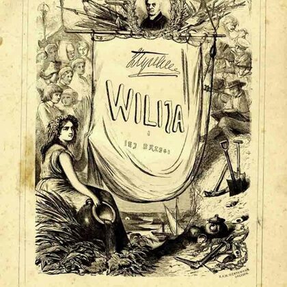 Knygos „Neris ir jos krantai“ (1857 m.) pirmasis priešlapis.