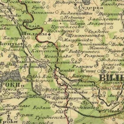 1883 m. žemėlapio detalė