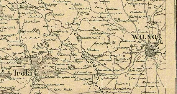1859 m. žemėlapio detalė