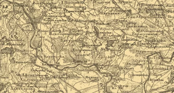 1872 m. žemėlapio detalė