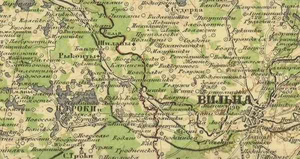1883 m. žemėlapio detalė